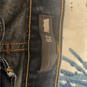 Levi's Blue Jean Shorts with Distinct Stitching and Vintage Look